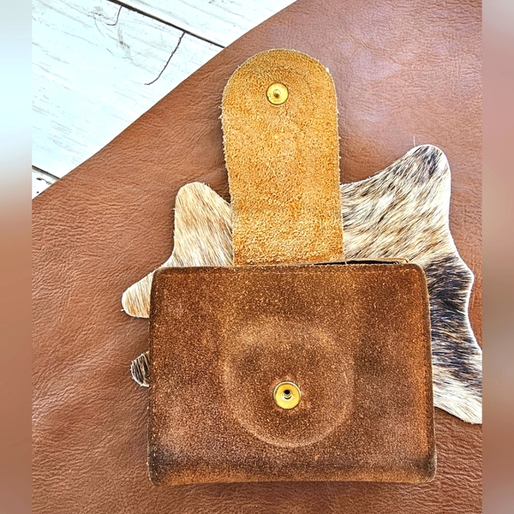 Vintage RARE Sturdy Rumpp Leather Snap Wallet Pockets & Card/Photo Hinged Pages - Picture 3 of 14